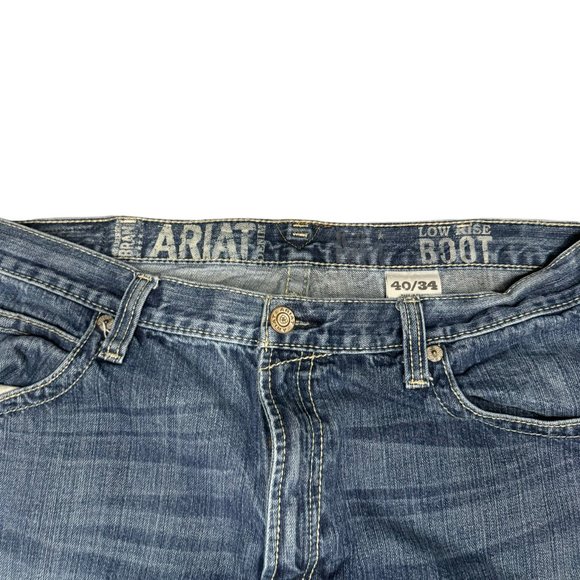 Ariat Men's M4 Low Rise Bootcut Jeans Casual Denim Medium Wash Size 40x34 - Picture 5 of 5